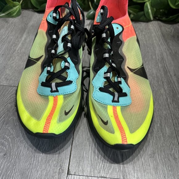 Nike React Element 87 Mens 10 Shoes Hyper Fusion Volt Racer Running Sneakers - Picture 3 of 11